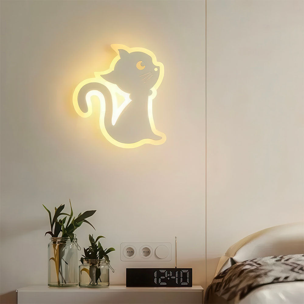 Adorable Chaton Lumière Led Chaude Lampe Murale