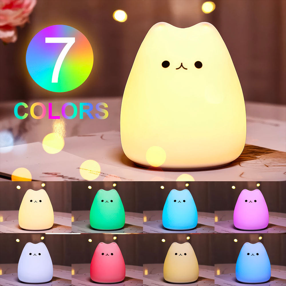 Lampe chat Kawaii Enfant Led Coloré
