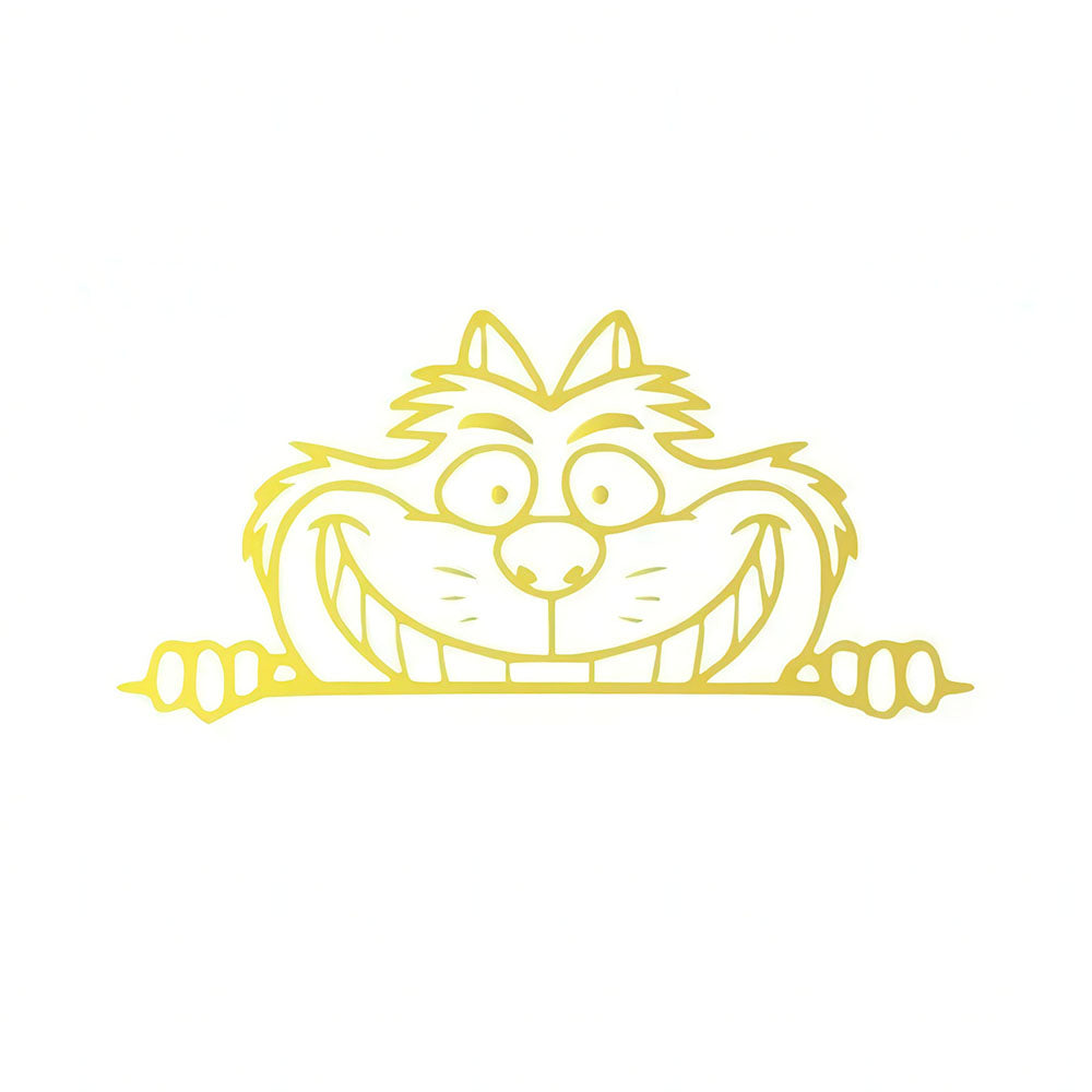 Cheshire Chat Sticker Doré Alice au Pays des Merveilles
