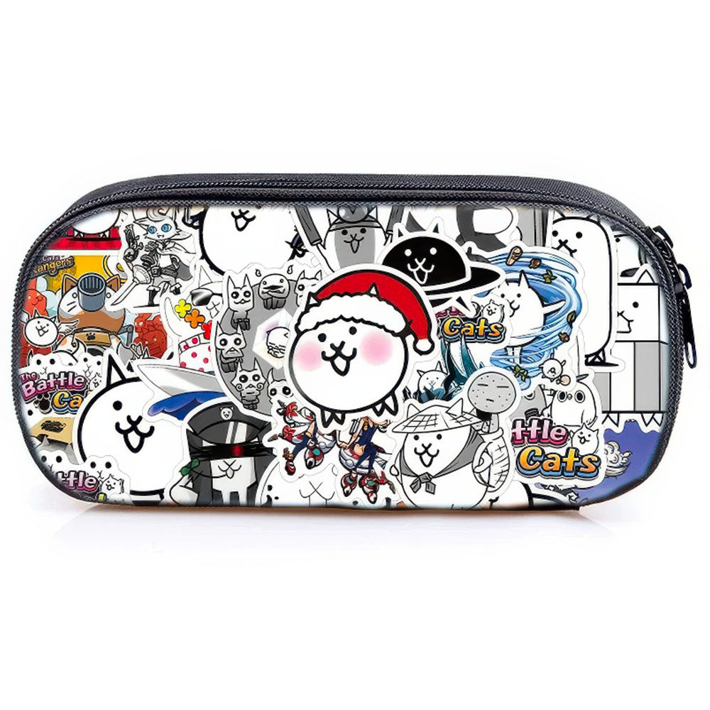 Trousse Motif Chat pour Enfants The Battle Cats Blanche et Couleurs