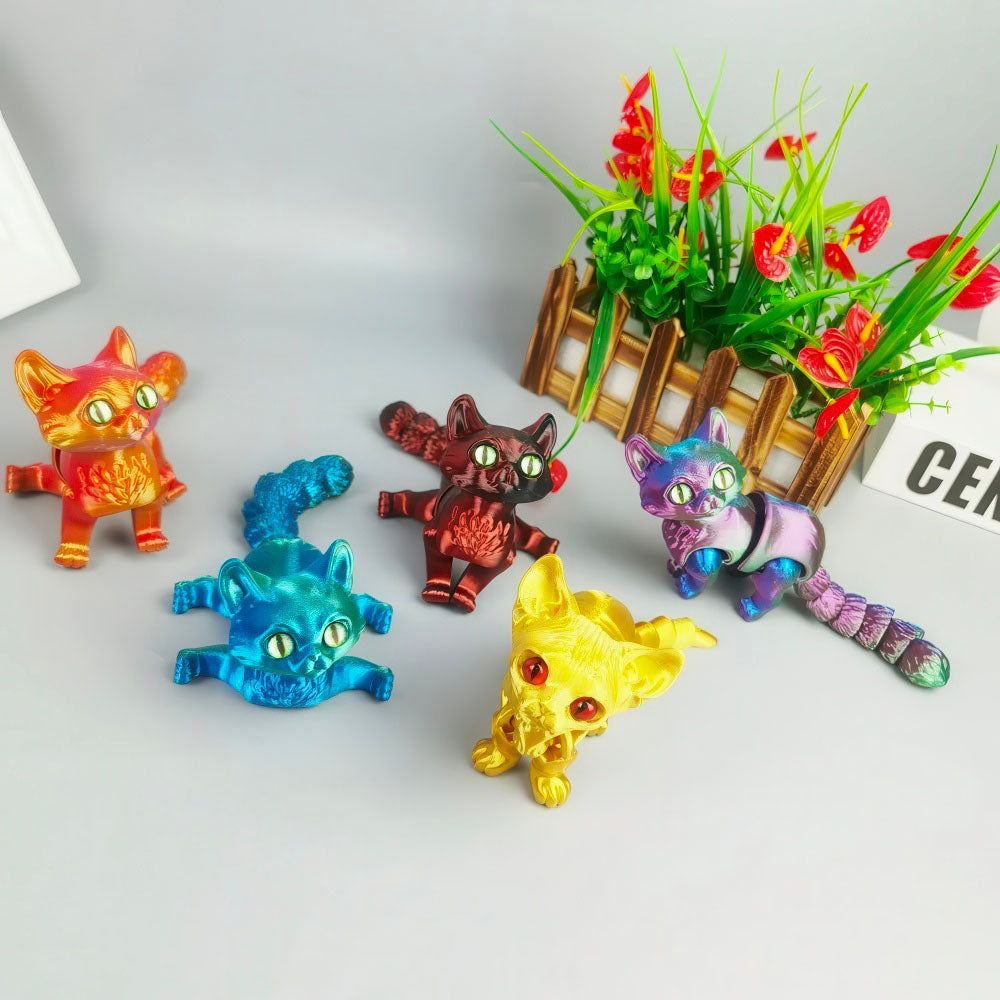 Figurines Articulées Pop Kawaii Chat en Plastique