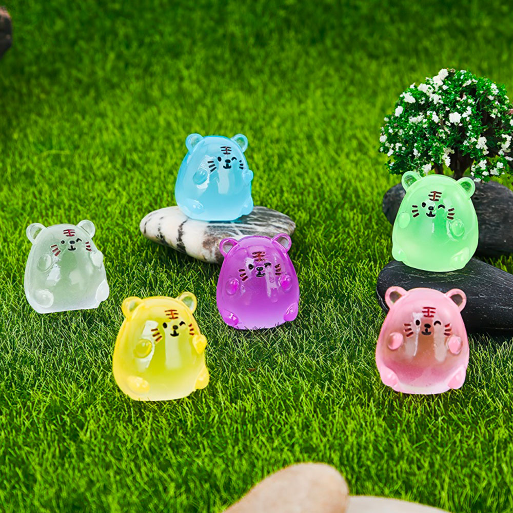 Lot de 6 Figurines Gabby Chat en Résine Lumineuses
