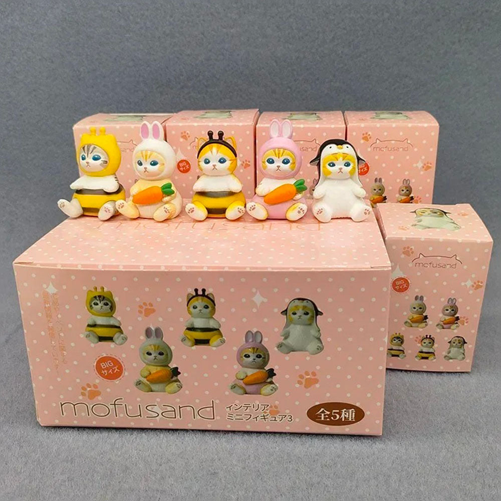 Lot de 5 Mimi Figurines en Résine de Chatons Travestis Mufusand