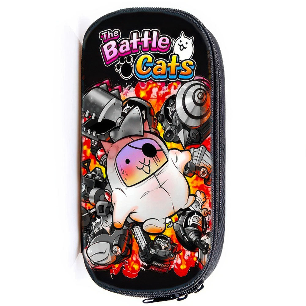 Trousse Chat d'Ecolier The Battle Cats Noire et Couleurs