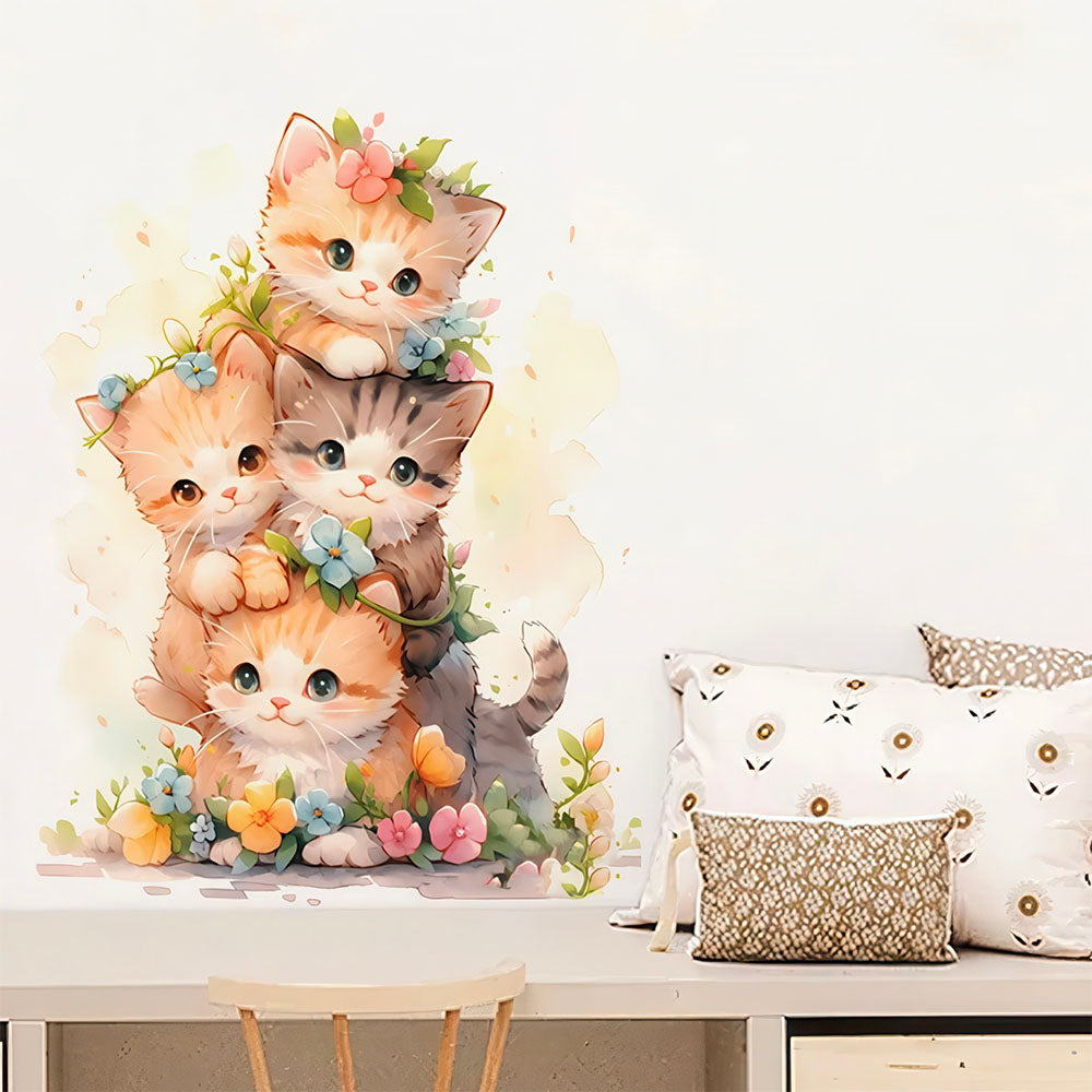 Chatons Mignons pour Chambre Enfant Stickers