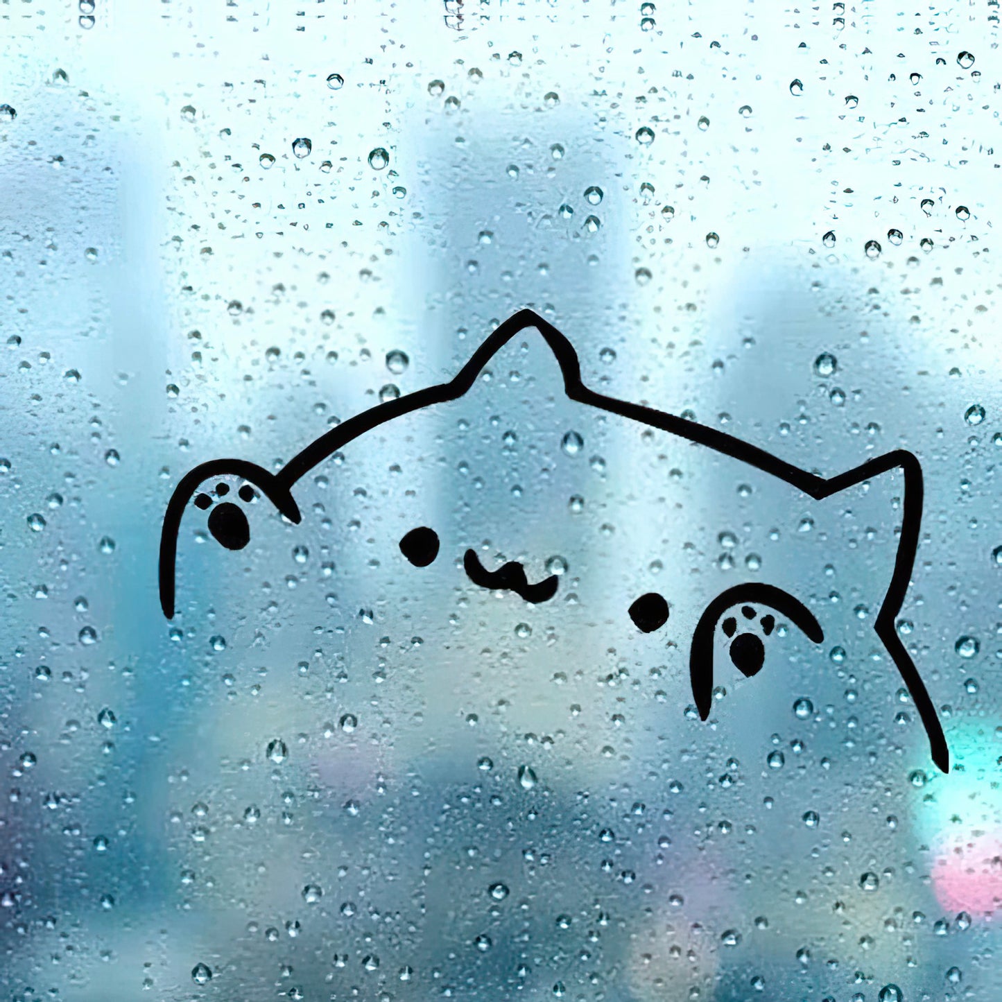 Chaton Kawaii Noir pour Véhicule Sticker