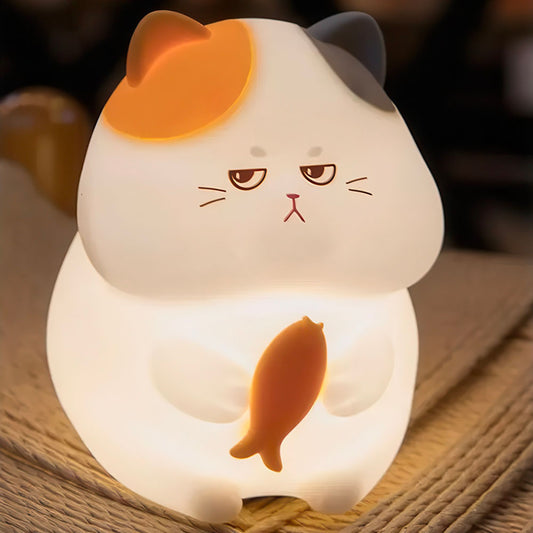 Veilleuse Enfants Chat Lampe Led Silicone
