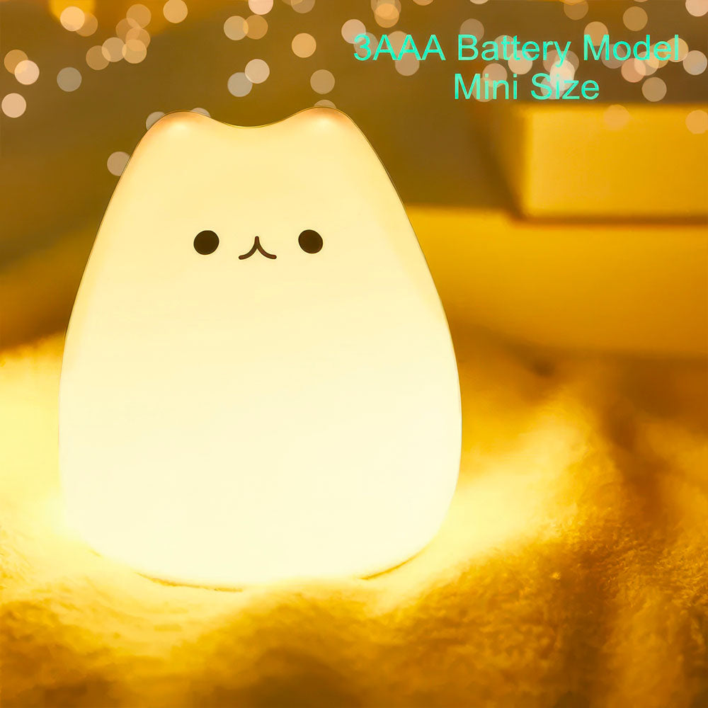 Veilleuse Chat pour Enfant en Silicone Kawaii