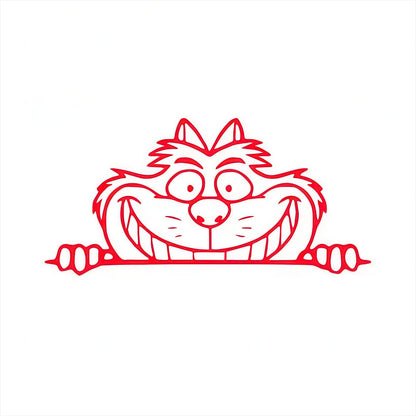 Autocollant Alice au Pays des Merveilles Disney Chat Rouge Cheshire 
