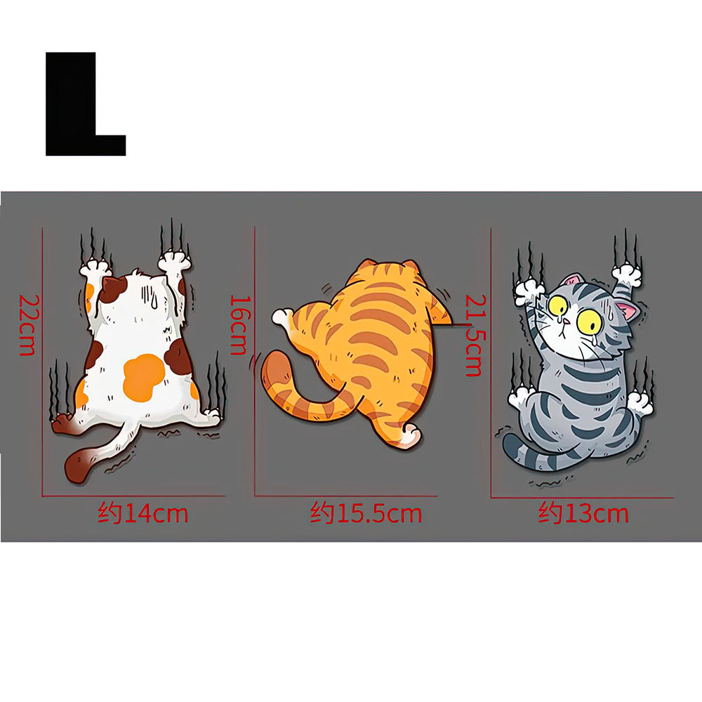 Stickers Chatons Mignons Espiègles Griffant le Véhicule en Grimpant 