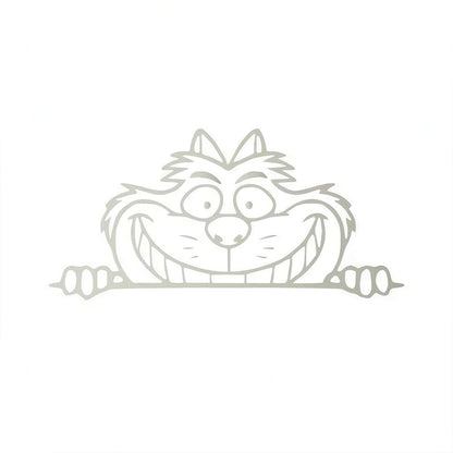 Sticker Célèbre Chat Cheshire Disney Gris