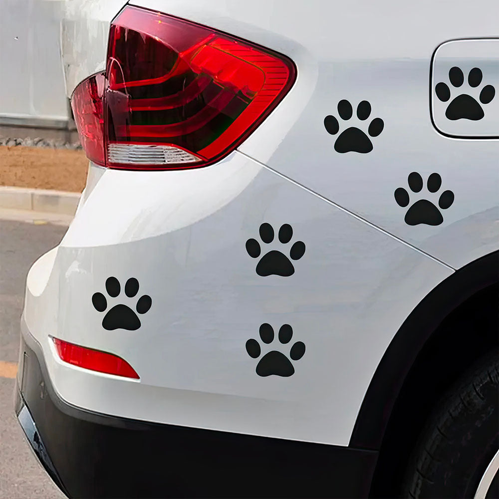 Empreintes Noires de Pattes de Chats pour Voiture Stickers