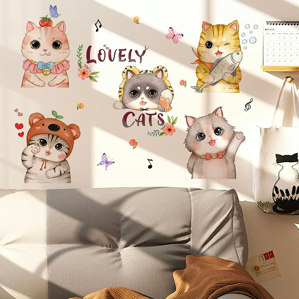 Stickers Muraux Chatons