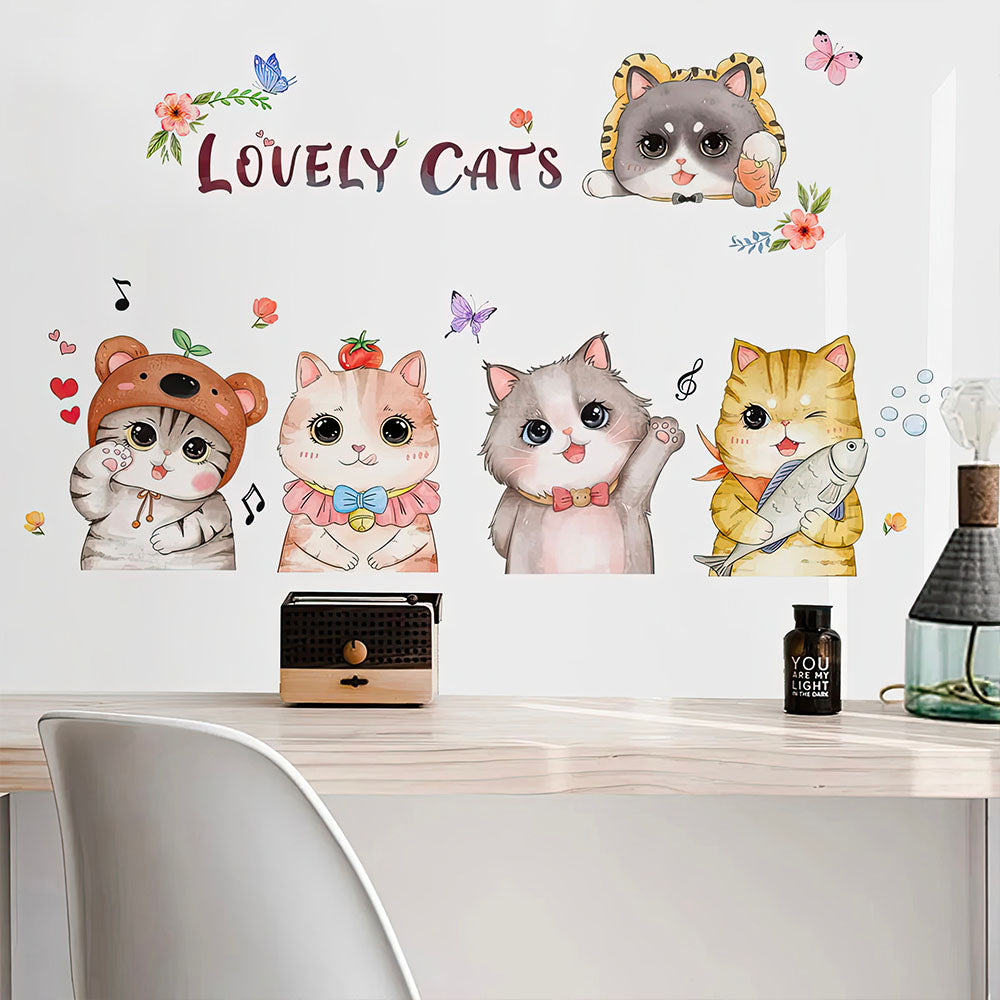 Stickers Muraux Chatons